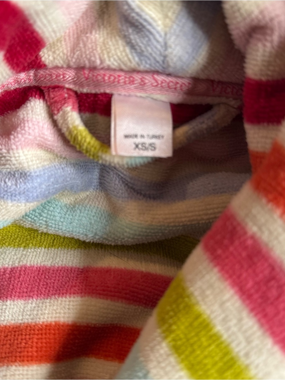 Vintage 2005 Victoria’s Secret Striped Terry Cloth Robe XS/S Y2K - Picture 5 of 9